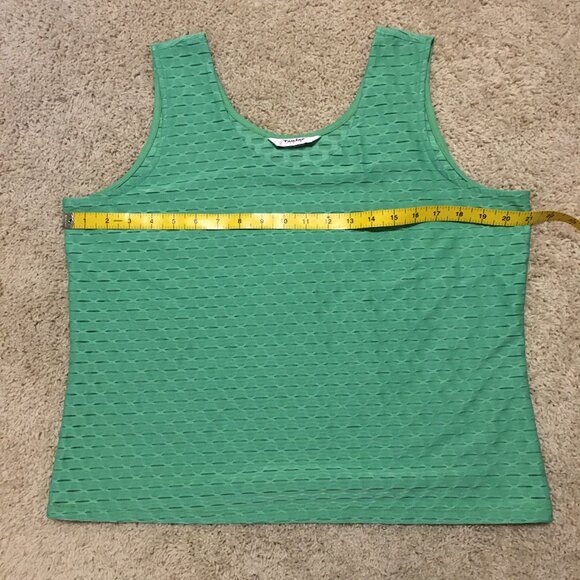 Vintage Sea Green Two Layer Scale Texture Tank Top - Picture 11 of 13